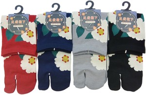 【秋冬新作】婦人牡丹柄足袋ロークルー