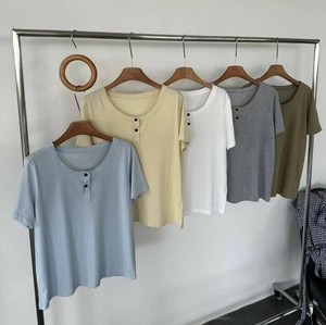 Tシャツ 半袖 ラウンドネック 無地  快適 レディース ファッション   H6310#  WXB530