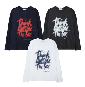 【2025秋冬新作】thinkぼかしレタリング長袖Tシャツ