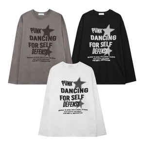 【2025秋冬新作】PUNK STARレタリング長袖Tシャツ