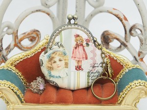「ヴィクトリア朝2♡」がま口バッグチャーム（口金5センチ)