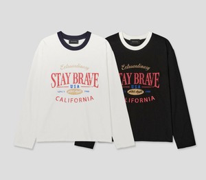 【2025秋冬新作】BRAVEレタリングデザイン長袖Tシャツ