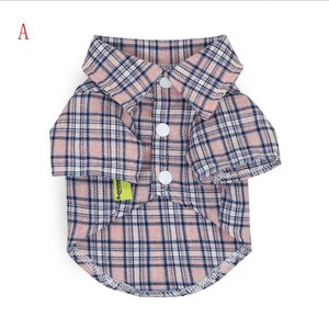 服 犬用 シャツ   チェック  春夏秋  薄手  ペット用品  LX2683