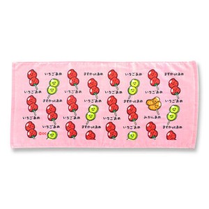 （取り寄せ品）TOWEL いちごあめさん　おえかきさん フェイスタオル プリントロングタオル  オクタニ