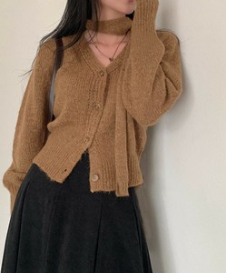 【特価】共ベルト付きニットカーディガン