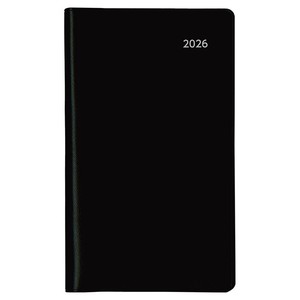 2026年 手帳 ダイアリー Appoint アポイント 文字大 1Mホリゾンタル ブラック E8308