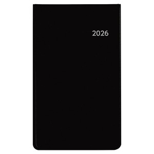 2026年 手帳 ダイアリー Appoint アポイント 文字大 1Mホリゾンタル 縦開 ブラック E8302