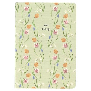 2026年 手帳 ダイアリー MILL A6 Monthly FLEURS GR E7747