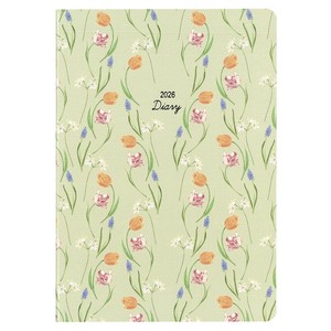 2026年 手帳 ダイアリー MILL B6 Monthly FLEURS GR E7755