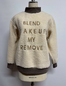 【25AW】ベアー ボア素材 メッセージ刺繍 長袖 プルオーバー