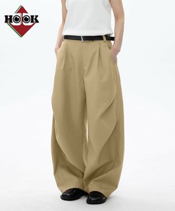 【HOOK -select-】タックカーブワイドパンツ メンズ ボトムス ユニセックス ズボン
