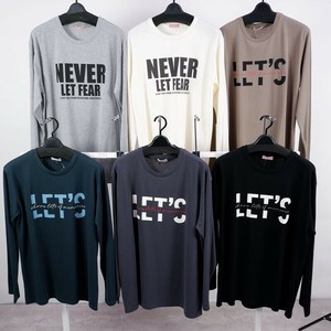 メンズ ヘビーウェイト プリント ロンT 長袖 カットソー 長袖カットソー 長袖Tシャツ ロゴ　英字