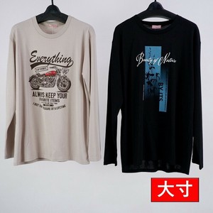 メンズ 大寸 ヘビーウェイト プリント ロンT 長袖 カットソー 長袖カットソー 長袖Tシャツ ロゴ　転写