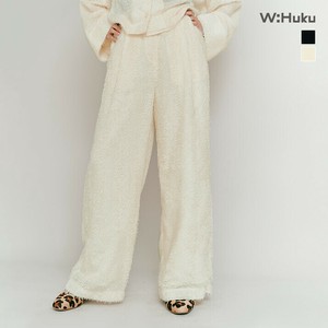【ホームケア】パンツ《フェザーヤーンハイウエストタックパンツ 全2色 2サイズ》