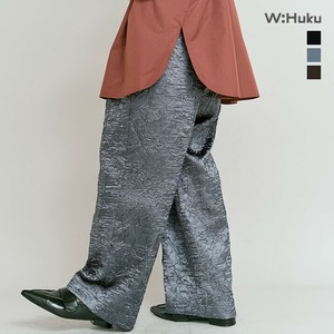 【イージーケア】パンツ《ブライトジャカードコクーンシルエットパンツ 全3色》