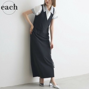 再入荷【each新作】通年定番　 オケージョン ジレライクジャンパースカート  2025人気　each東京