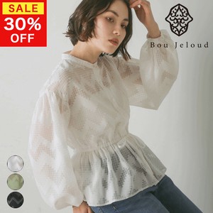 【SALE】ペプラムブラウス◇シアージャガード素材がトレンド感溢れるブラウス