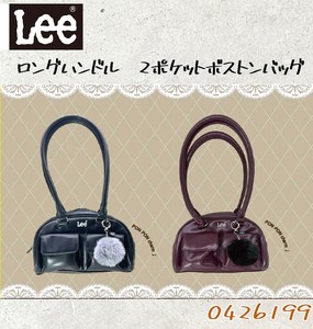 2025年AW新作　<トレンドチャーム付き>【Lee/リー】ロングハンドル　2ポケットミニボストンバッグ