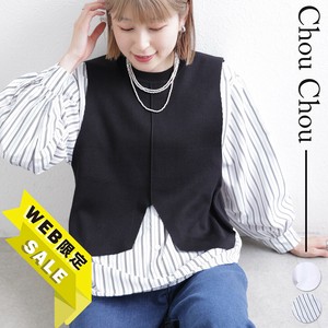 【SALE】ベスト付きアンサンブルブラウス　デザイン2025人気  chouchou東京