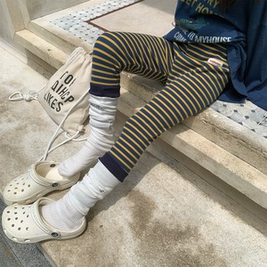 韓国スタイル パンツ 3色6サイズ レギンス ストライプ かわいい 秋 春
