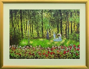 【名画アート】　Claude Monet 庭園のｱｰﾃｨｽﾄ  L(GD)