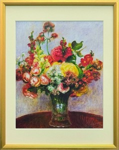 【名画アート】　Pierre-Auguste Renoir 花瓶の中の花 L(GD)