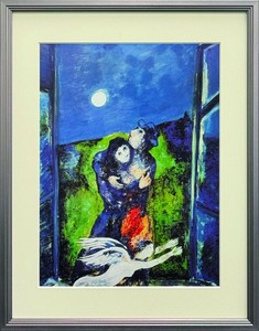 【名画アート】　Marc Chagall 月夜の恋人たち L(SV)
