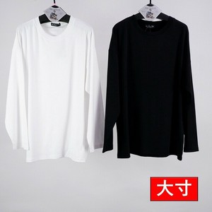 売筋 メンズ 大寸 綿100％ ダブルフェイス ロンT  長袖 ロンT カットソー 長袖カットソー 長袖Tシャツ 無地
