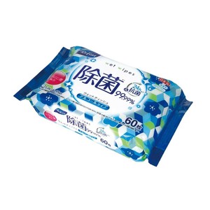 リファイン　アルコール除菌ウェットティッシュ60枚　日用品/消耗品/衛生用品/ノベルティ