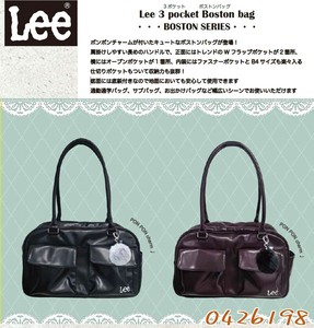 2025年AW新作　<トレンドチャーム付き>【Lee/リー】ロングハンドル3ポケットボストンバッグ