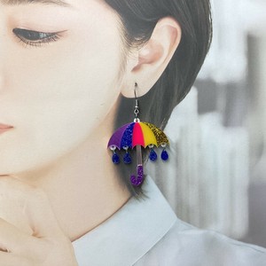 耳环 压克力/亚可力 紫色