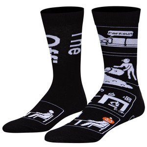 【ODD SOX（オッド ソックス）】クルー ソックス LARGE FEET THE OFFICE SPLIT OS-SOC-M-36771MONCD