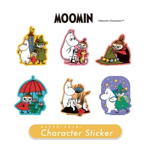 キャラクターステッカー"ムーミン" リトルミイ スナフキン ニョロニョロ
