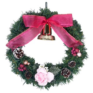 クリスマスリース 25cm ピンク　装飾｜飾り付け｜オーナメント｜玄関｜インテリア｜クリスマス