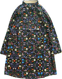 【2025AW新作】go slow caravan ペイズリー/猫と晩酌　シャツワンピース(WOMENS)
