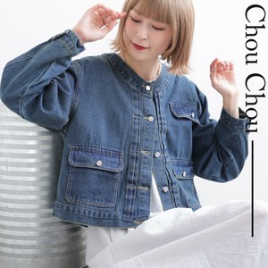 ノーカラー デニムジャケット    chouchou東京