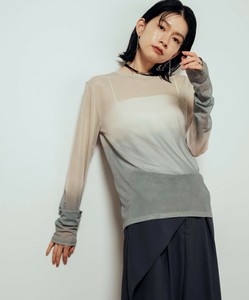 长裤 透明上衣 渐层
