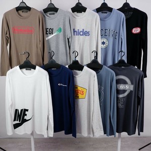 特価 メンズ  面白Tシャツ ロンT  長袖 ロンT カットソー 長袖カットソー 長袖Tシャツ ロゴ 面白
