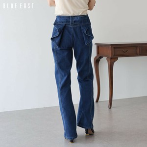 2025新作【ハイウエストバックリボンワイドデニムパンツ】ボトム　デニム　パンツ　 リボン