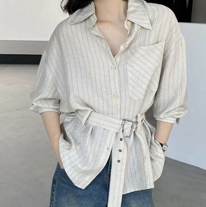 u28864トップス レディース Tシャツ シャツ ボーダー 長袖 2色 韓国風 2025夏秋新作