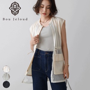 【SALE】ビックパーカーシアーベスト◇軽やかな透け感と上品な光沢が魅力のシアーベスト