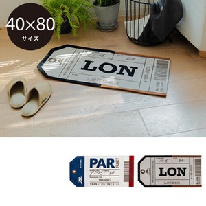 バゲッジ タグ ラグ BAGGAGE TAG RUG 玄関マット ヴィンテージ風 洗面所