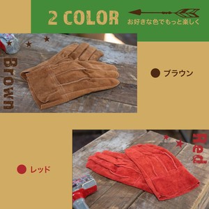 アウトドア牛革外縫い手袋　アウトドア