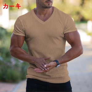Tシャツ 半袖 Vネック 無地 夏 快適 メンズ ファッション MBQ2859