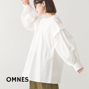 Button Shirt/Blouse Voluminous Sleeve Typewriter