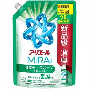 アリエールミライ超濃縮部屋干し＆スポーツつめかえ超ジャンボサイズ 【衣料用洗剤】