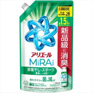 アリエールミライ超濃縮部屋干し＆スポーツつめかえ特大サイズ 【衣料用洗剤】