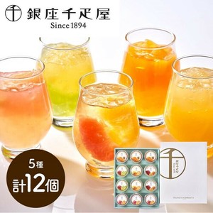 銀座千疋屋 銀座フルーツジュレ 5種詰め合わせ(計12個)