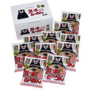 熊本らーめん(くまモンロゴ入り)とんこつ味 乾麺10食