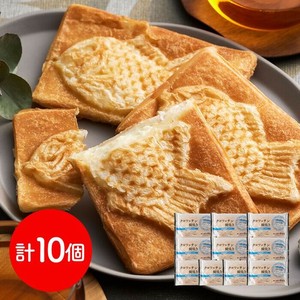 岡山 クロワッサン鯛焼き 蒜山ミルク10個セット 送料無料